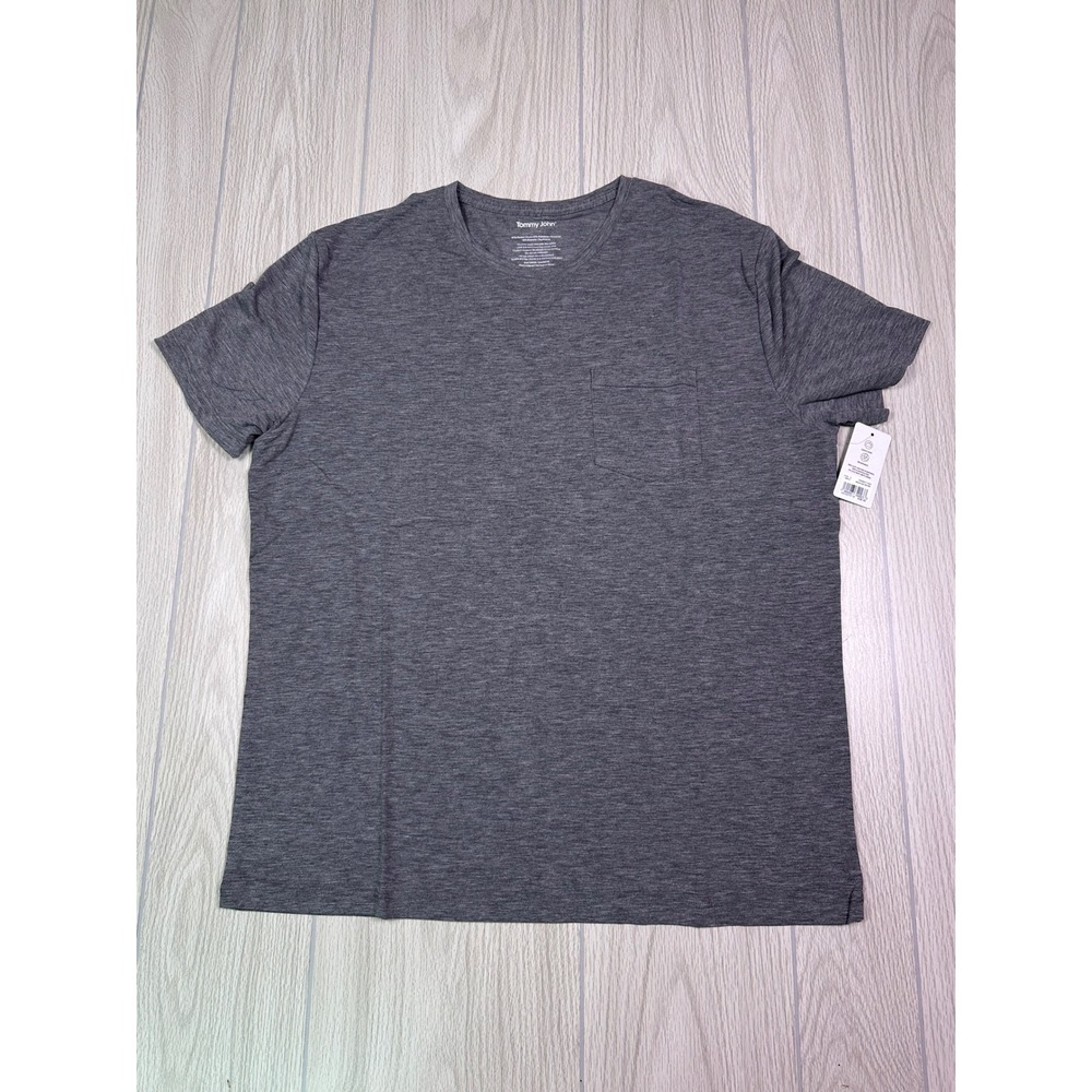 Tommy John Mens Second Skin Sleep Pocket Tee Medium‎ Heather Grey L 10024011000